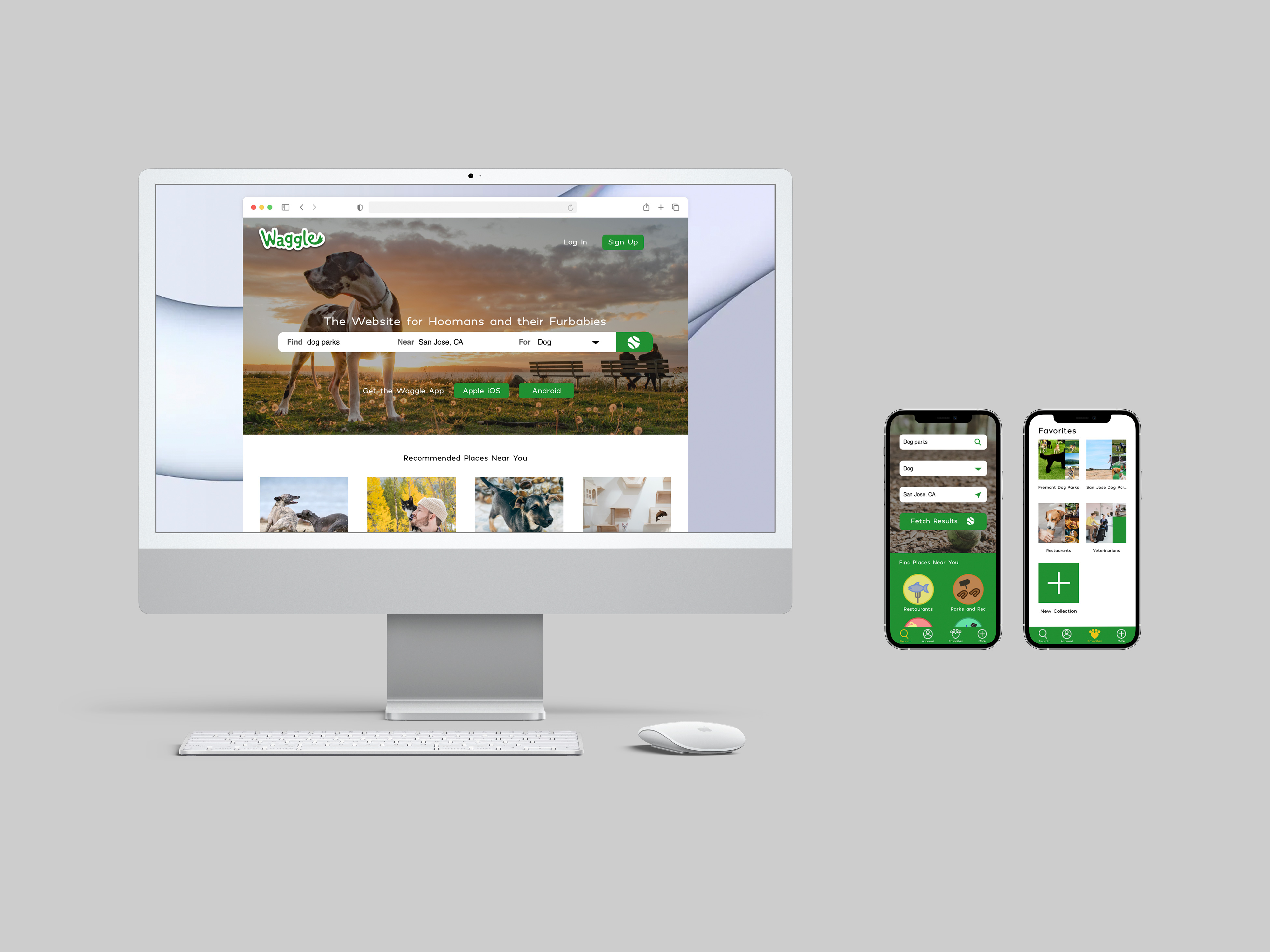 Waggle Desktop and Mobile Mockup